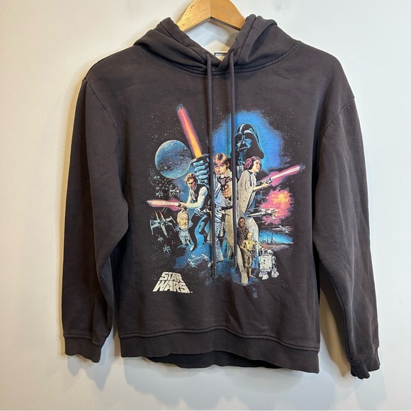 H&M Star Wars A New Hope Hoodie Sweatshirt Pullover Dark Grey - Picture 2 of 5